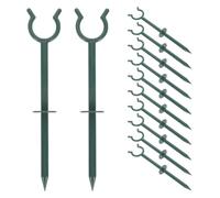 TOYANDONA 12pcs Garden Hose Guide Stakes for 25mm Hose Diameter Plastic Water Support Stand Protecting Landscaping and Holding Securely for Flower Bed and Patio Use