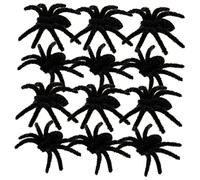 TOYANDONA 12Pcs Giant Fake Hairy Spider Halloween Decorations for Outdoor and Indoor Use Realistic Creepy Spider Props for Parties Carnivals and Haunted Houses
