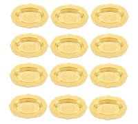 TOYANDONA 12pcs Gold Charger Plates Vintage Wedding Party Decorative Serving Tray Small Plates for Dessert Tray Cheesecake Serving Candy Display Snack