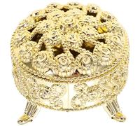 TOYANDONA 12pcs Golden Retro Party Candy Boxes 2.5 Inch round Wedding Favour Boxes Reusable and Easy to Clean for Weddings and Party Occasions