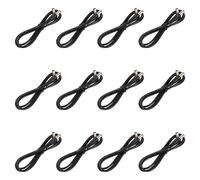 TOYANDONA 12pcs Guitar Pedal Power Cable with Anti-pressure Anti-scratch Design, Plastic Metal Construction for Practice Stage Performance, Black