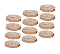 TOYANDONA 12pcs Guzheng Nail Adhesive Tapes Breathable Brown Tape for Guzheng Lute Pipa Easy to Use