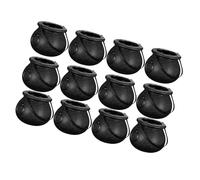 TOYANDONA 12pcs Halloween Candy Cauldron Set Plastic Candy Pots Bucket Holders for Halloween Party Supplies Trick Treat Containers Decorations