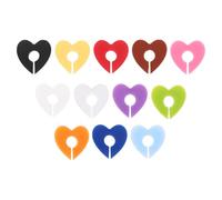 TOYANDONA 12pcs Heart Shaped Silicone Drinking Glass Markers for Wine Glasses Soft Flexible Texture, Microwave Safe Party Glass Labels and Decorative Identifiers for Family Dinners and Bars