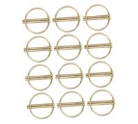 TOYANDONA 12pcs Heavy Duty Linch Pins with Rings Zinc Plated Fastener Pin Assortment Kit for Secure Cargo Locking Farm Tractors Trailers Mowers Trucks