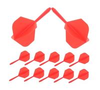 TOYANDONA 12pcs Integrated Dart Pole Small Dart Tails Stems Plastic Red