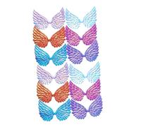 TOYANDONA 12pcs Iridescent Angel Wing Patches DIY Embroidered Fabric Hairpin Accessories for, Glitter Wings Craft Decoration Set