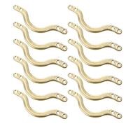 TOYANDONA 12pcs Iron Billiards Corner Brackets Golden Universal Compatibility Anti-shift Design for Billiard Table and Pool Table, Club and Home Use