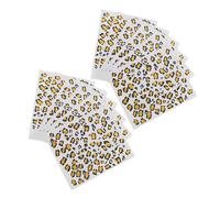 TOYANDONA 12pcs Leopard Print Temporary Stickers, Water Transfer Glitter Body Decals for Halloween Carnival Birthday Party