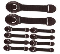 TOYANDONA 12pcs Locks Safety Straps for Cabinets Toilets Windows Easy Install No Drilling Locks for Safety