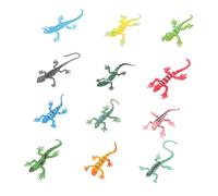 TOYANDONA 12pcs Mini Colorful Plastic Lizard Realistic Simulation Animal Figures Educational Small Reptile Figurines for Imaginative Play and Fine Motor Skills Development