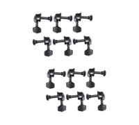 TOYANDONA 12pcs Mini Square Guitar Tuning Pegs Semi-closed Vintage Style Machine for Electric Bass Black Tuning Keys Configuration