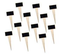 TOYANDONA 12pcs Mini Wooden Chalkboard Picks with Smooth Surface Natural Material Multi Use Blackboard Signs for Garden Pots DIY Table Numbers Party Labels and Plant Markers
