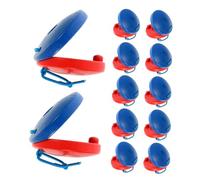TOYANDONA 12pcs Orff Wooden Speaker Board Wood Sound Clapper Instrument Finger Castanets Finger Cymbals for Percussion Kit Castanets Musical Instrument