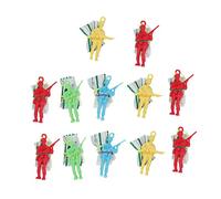TOYANDONA 12Pcs Parachute Soldier Outdoor Flying Plaything for Boys Easy to Toss and Fly Mixed Colors for Active Childrens Outdoor Fun