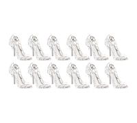 TOYANDONA 12pcs Plastic Mini Cinderella Princess Slipper High Heel Shoe Party Decoration for Weddings Birthday Christmas Party Table Serving Candy Other Event Favors