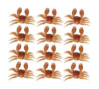 TOYANDONA 12pcs Realistic Crab Fishing Lures PVC Soft Artificial Bait for Freshwater Lakes Rivers Lifelike Fake Crab Bait Kit for Fish