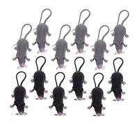 TOYANDONA 12pcs Realistic Plastic Fake Mouse for Halloween Prank Decorations Sturdy Rats for April Fools Day Creepy Party Props for Scaring and Fun Practical Jokes