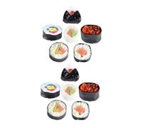 TOYANDONA 12pcs Realistic Sushi Model PVC Fake Onigiri Simulation Food Props for Photography Display Home Kitchen Decoration