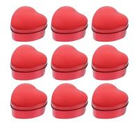 TOYANDONA 12pcs Red Small Heart Shaped Tinplate Candy Boxes Wedding Favour Packing Containers Festive Valentine’s Day Treat Boxes Wrapping Supplies