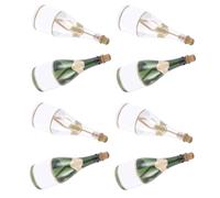 TOYANDONA 12pcs Refillable Portable Empty Bubble Bottles for Wedding Party Outdoor Entertainment, Plastic Creative Unique Sparkling Wine Style Bubble Containers for and Adults