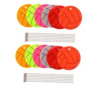 TOYANDONA 12pcs Reflective Volleyball Keychain Pendants for Night Cycling High Visibility Safety Reflector Keyrings Lightweight Compact Backpack Accessories for Boys