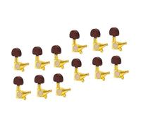 TOYANDONA 12pcs Replacement Oval Guitar Machine Heads Tuning Pegs for Electric Guitar Locking Tuners Made of Material
