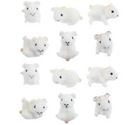TOYANDONA 12pcs Resin Guinea Pig Figurines for DIY Fairy Gardens Desktop Decorations Garden Accents Cute Tiny Animal Ornaments for Terrariums Cake Toppers
