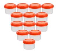 TOYANDONA 12pcs Reusable Sauce Containers with Lids for Condiments Transparent Leakproof Dressing Boxes for Picnic Lunchbox Kitchen Supplies Portable Salad and Ketchup Storage