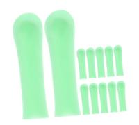 TOYANDONA 12pcs Reusable Silicone Ear Spoon Covers Soft Protective Sleeves for Ear Wax Removal Tool Compact and Cleaning Kit Accessories for Teens and Adults Family Health Care