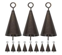 TOYANDONA 12pcs Rustic Iron Bells for Hanging Vintage Wind Chime Decorations Retro Xmas Tree Ornaments with Timeless Design Metal Crafting for Holiday Cheer and Peaceful Soundscapes