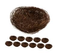 TOYANDONA 12pcs Simulated Bird Nest Ornaments Natural Decorative Mini Bird Nest for Garden Photography Easter Decor Cold Dish Garnish and Birdcage Accent