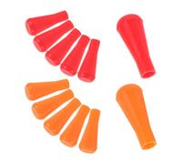 TOYANDONA 12pcs Soft Rubber Archery Practice Arrow Tips with Blunt End for Safe Training and Easy, Reliable Replacement Arrowheads in Red and Orange for Archery Clubs and Outdoor Use
