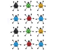 TOYANDONA 12pcs Stretchy Sticky Bug Window Climbers, Kids Party Favor Tricky Novelty Toys (Random Color)