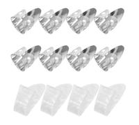 TOYANDONA 12pcs Thumb Picks: Guitar Finger Pick Set - Celluloid Thumb Plectrum - Metal Index Finger Plectrum With Holes For Electric Bass Ukulele Banjo