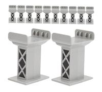 TOYANDONA 12pcs Train Bridge Pier Train Track Supports for Railway Accessories Risers for All Major Brands Sturdy Design for Realistic Model Setup
