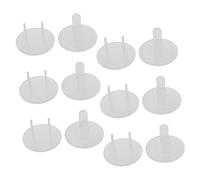 TOYANDONA 12pcs Transparent Proofing Outlet Covers Safety Electrical Socket Protection Caps for Prong Wall Plates Dust Jacket Protector with Touch Design Easy to Install and Secure Fit