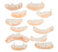 TOYANDONA 12Pcs Tricky Dentures Halloween Fangs Teeth for Costume Parties Safe Material for Cosplay and Spooky Atmosphere and Fun Halloween Props