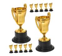 TOYANDONA 12pcs Trophies Mini Plastic Trophies Football for Mini Cups Game Gold Cups Plastic Award for Bulk