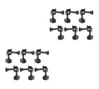 TOYANDONA 12pcs Vintage Style Guitar Machine Semi-closed Tuning Pegs for Electric Guitar and Bass Configuration Black Essential String Fixing Accessory