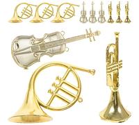 TOYANDONA 12pcs Violin Toy Model Christmas Decorations Decoration for Indoor Musical Instrument Ornaments Set