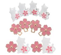 TOYANDONA 12pcs Waist Tightener Clips for Pants and Jeans, Alloy Adjustable No Sew Waistband Button Pins with Cute Cat and Cherry Blossom Shapes, Instant Fit for Everyday Wear and Work