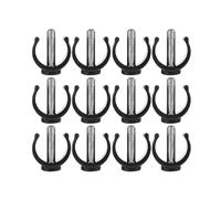 TOYANDONA 12pcs Walker C Shaped Clips: Stainless Steel Cane Buckle Replacement - Walking Stick Pin Locks Pipe Tube Clamp - Crutch Accessories for Seniors
