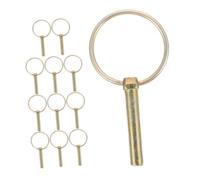 TOYANDONA 12pcs Zinc Plated Heavy Duty Linch Pins with Rings for Secure Locking Safety Pins Assortment Kit for Farm Tractors Trailers Trucks and Mowers Easy Installation and High Load