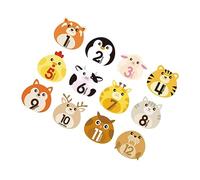 TOYANDONA 12sheets Stickers for Self-Adhesive Monthly Decals Animal Designs for Capturing Newborn First Year Memories and Reusable