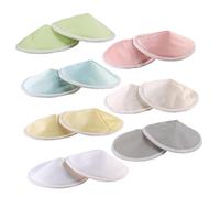 TOYANDONA 14 Pcs Bowl Shaped Breast Feeding Pads 3 Layers Bamboo Fiber Washable Quickly Absorb Excess Milk Assorted Color for Outdoor Use by Lactating Mothers
