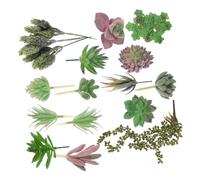 TOYANDONA 14pcs Artificial Succulent Plant DIY Arrangement Material for Home Office Garden Decor Easy Care Faux Succulents for Shelf Display