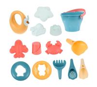 TOYANDONA 14pcs Beach Playset Sand Set with Bucket and Soft Molds for Boys Creative Outdoor Water and Sand Fun Promotes Imagination and Social Skills