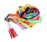 TOYANDONA 14Pcs Colorful Rhythmic Dancing Gymnastics Ribbons Mixed Color Streamers for Twirling Twirling and Artistic Performances