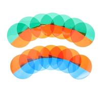 TOYANDONA 14pcs Led Lamp Filter - 66mm Light Diffuser Sheet - Theater Light Gel Sheets Round Gel Filter Plastic Correction For Film Video Photo Stage